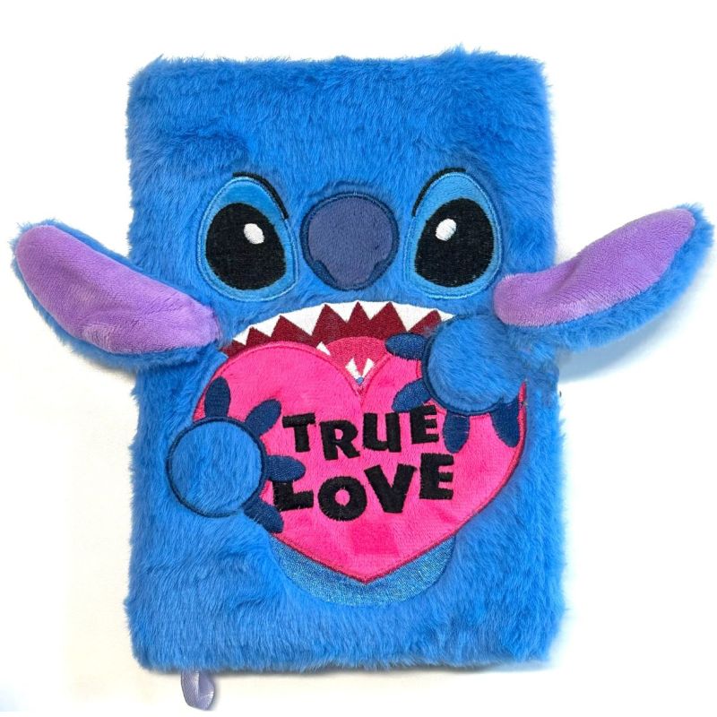 Disney Stitch Collection A5 Plush Hardcover Notebook Angel