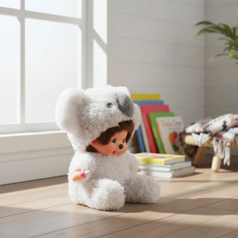 Bandai Monchhichi Animal Collection Fluffy Koala 16.5cm Plush Soft Toy