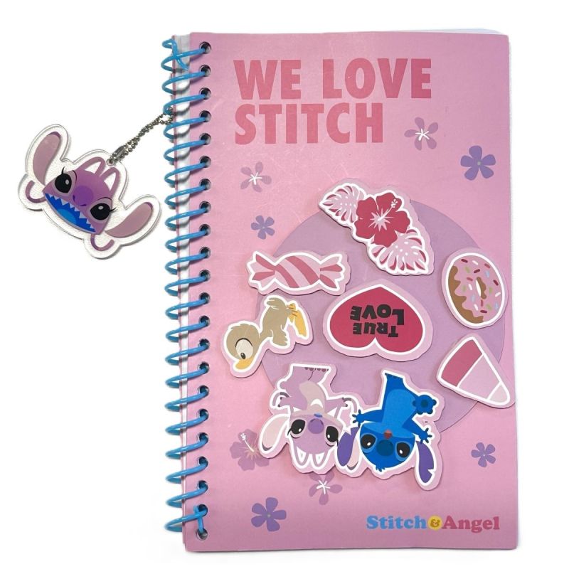 Disney Stitch Collection Angel B6 Rotating Wheel Wire Bound Notebook