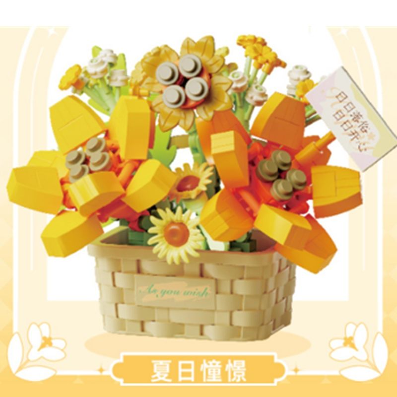 MINISO Toys Summer Yearning Flower Language Series Building Blocks