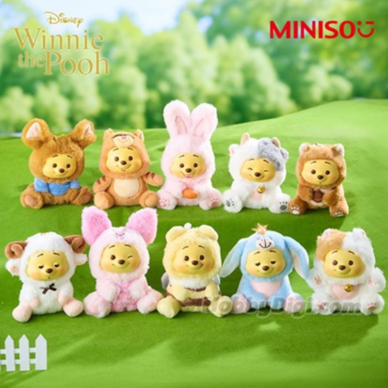 Disney Winnie The Pooh Naughty Team Vinyl Plush Pendant Surprise Blind Box