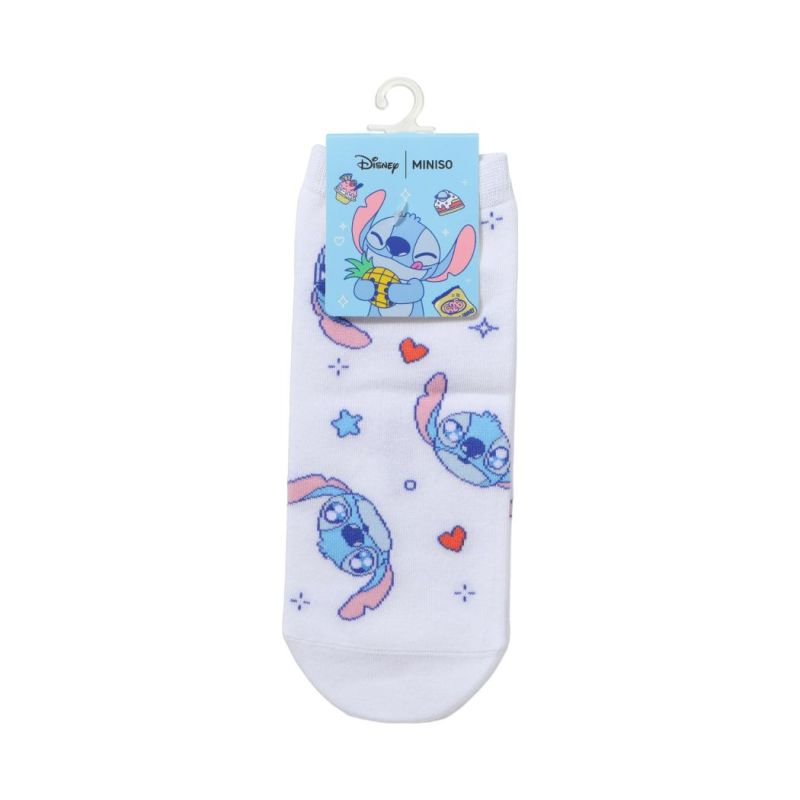 Disney Stitch Dinner Party Ankle Socks 1Pair Loving Stitch Size 5-7.5