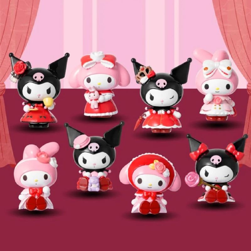 Sanrio Hello Kitty & Friends My Melody & Kuromi Rose and Earl Series Figurine Blind Box 