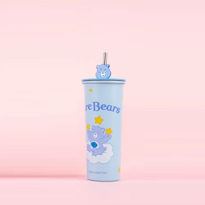 Care Bears Collection Blue Stainless Steel Tumbler & Straw 800ml