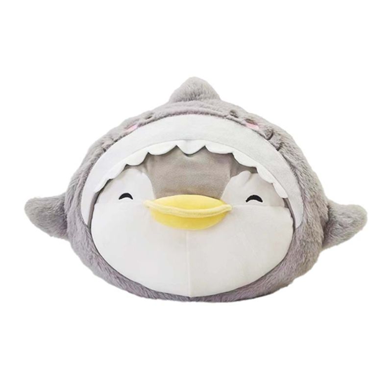 Mini Family PenMan 13 Inch Ocean Penguin Head Shaped Pillow
