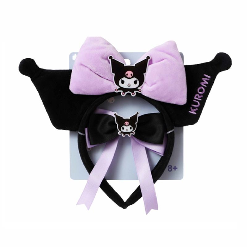 Sanrio Hello Kitty & Friends Kuromi 2 Piece Hair Band & Bow Set