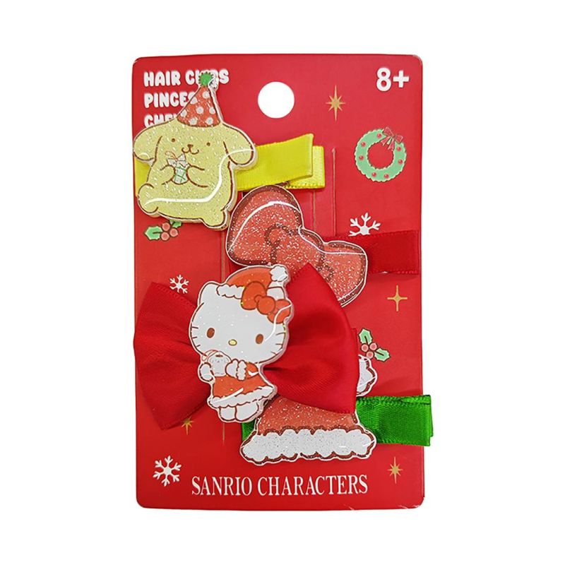 Sanrio Characters Christmas Pack Of 4 Hair Clips