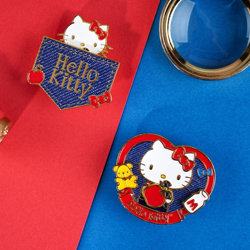 Sanrio Hello Kitty & Friends Classic Collection Denim Metal Badge Fridge Magnet (Assorted Characters)