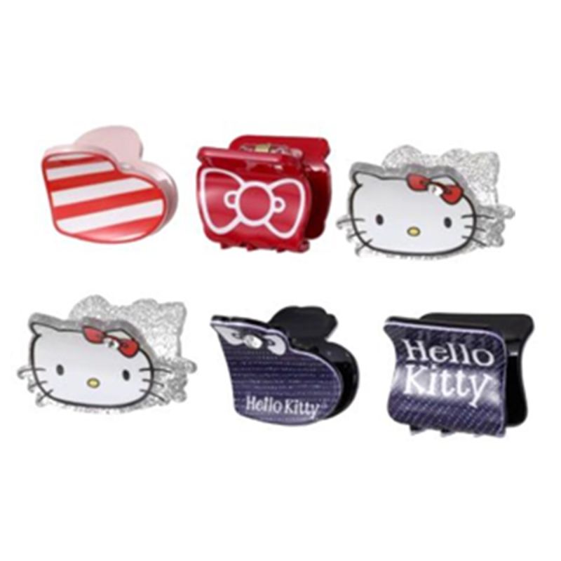 Sanrio Hello Kitty & Friends Classic Collection Denim Pack Of 6 Small Claw Clips
