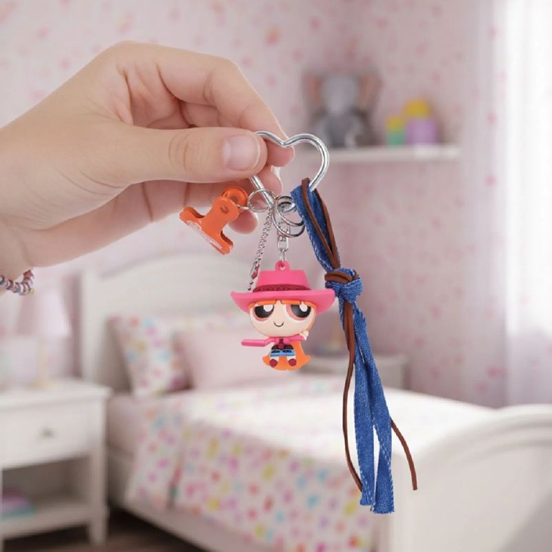The Powerpuff Girls Blossom Cowgirl 3D Keychain