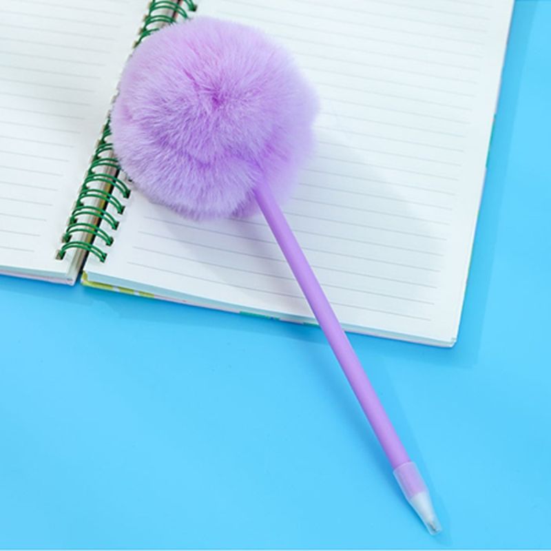 MINISO Purple Gem Pom Pom Pen 