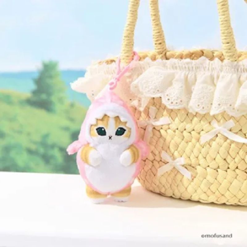 Mofusand Ice Cream Collection Pink Spot Shark Plush Pendant