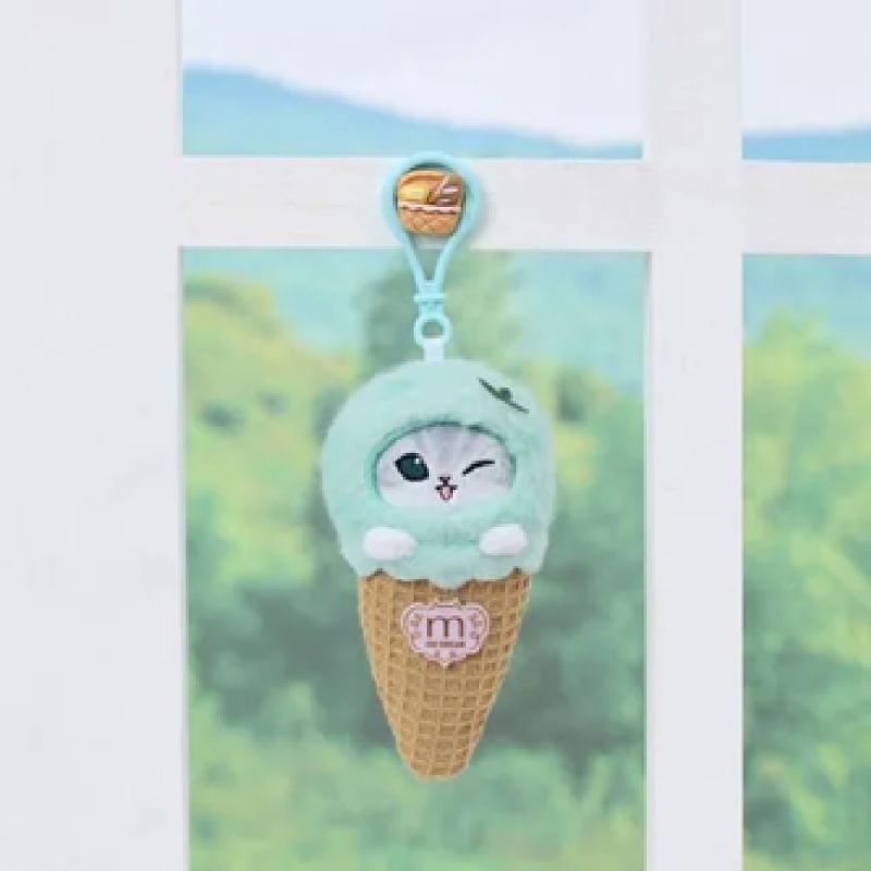 Mofusand Ice Cream Collection Green Ice Cream Plush Pendant