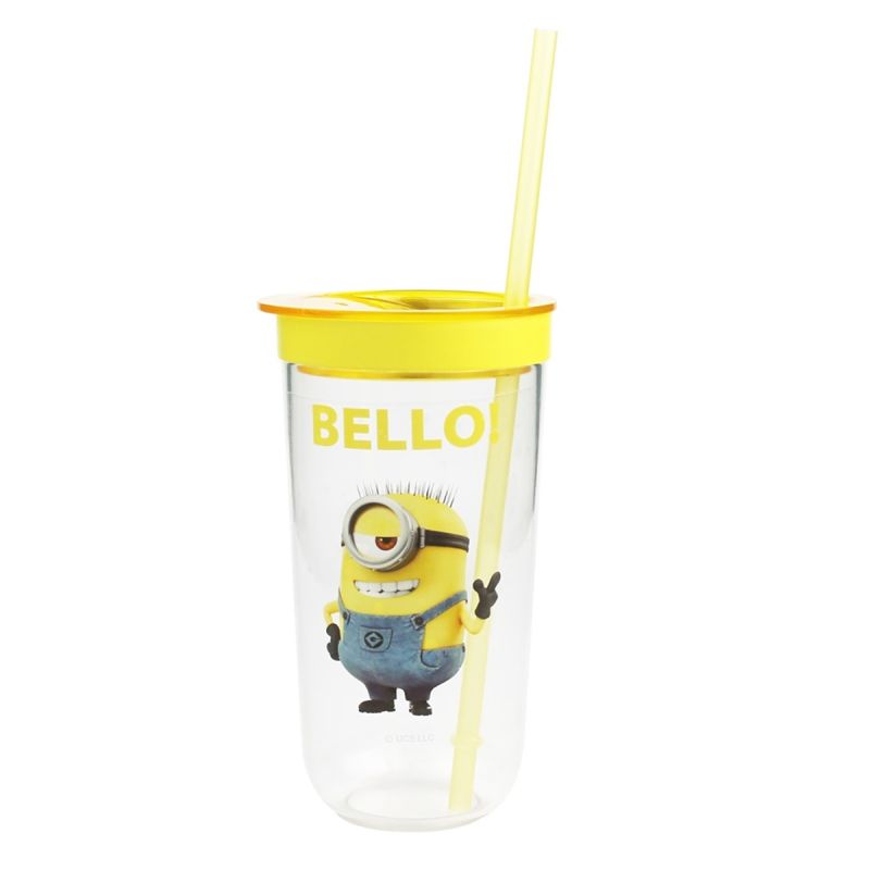 Minions Collection Plastic Tumbler & Straw 600ml