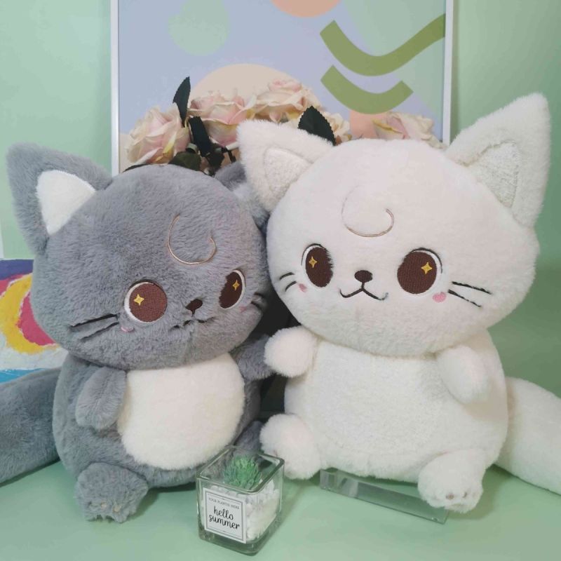 MINISO Desert Star Grey Cat 14 Inch Plush Soft Toy