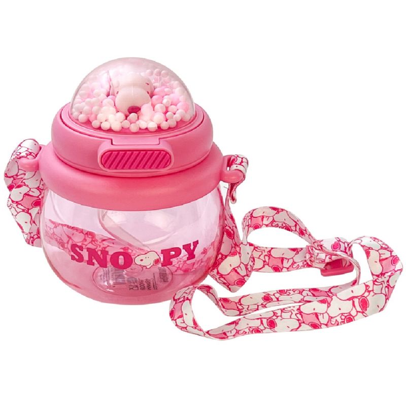 Snoopy Collection Plastic Water Bottle With Strap 