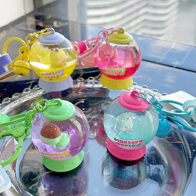 MINISO Baby Dinosaur Liquid Keychain