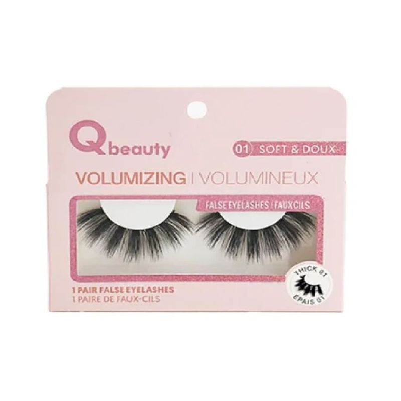Qbeauty Volumising 1 Pair Thick False Eyelashes 01