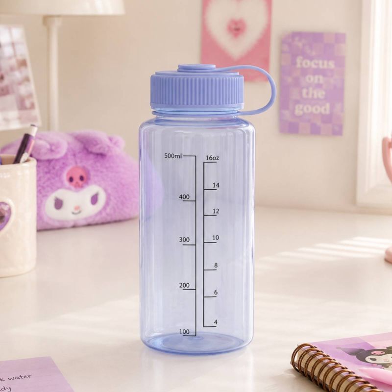 MINISO Minimalist Blue Sports Plastic Water Bottle 650ml