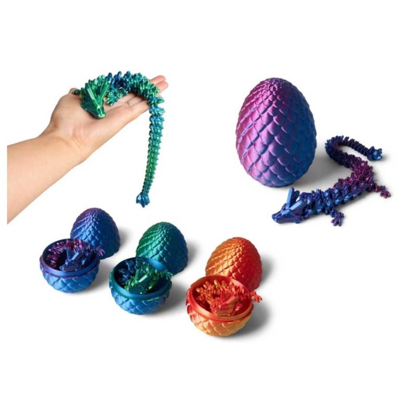 HGL 3D Giant Printed Dragon Egg Squishy Fidget Toy Assorted colours