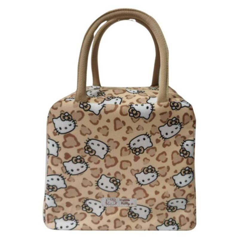 Sanrio Hello Kitty & Friends Leopard Print Brown Lunch Bag