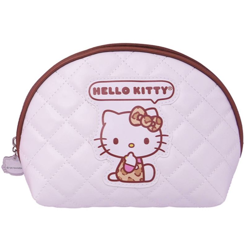 Sanrio Hello Kitty & Friends Brown Leopard Print Cosmetic Bag