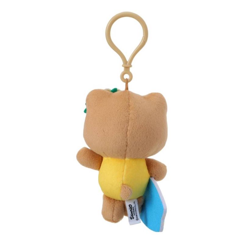 Sanrio Hello Kitty & Friends Jump into Summer 5 Inch Tan Plush Surfing Pendant