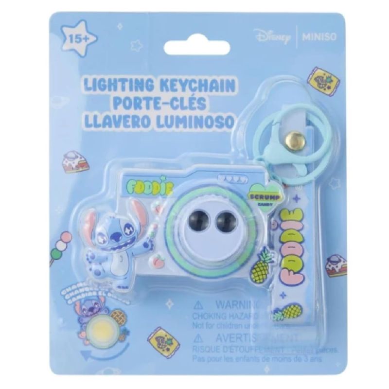 Disney Stitch Dinner Party Collection Camera Shape Light Up Keychain