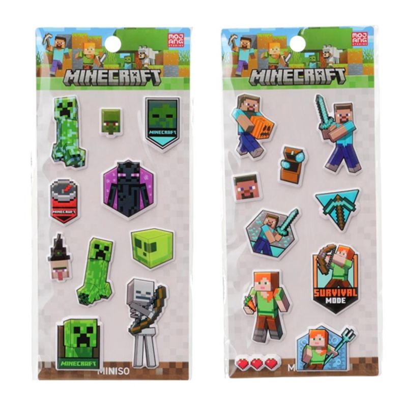 Minecraft 3D Foam Stickers 1 Pack (Assorted Stickers)