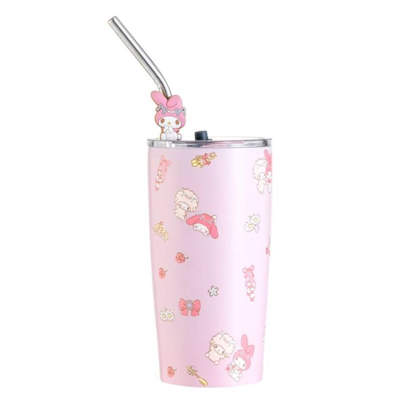 Sanrio Hello Kitty & Friends My Melody Steel Tumbler with Straw 580ml