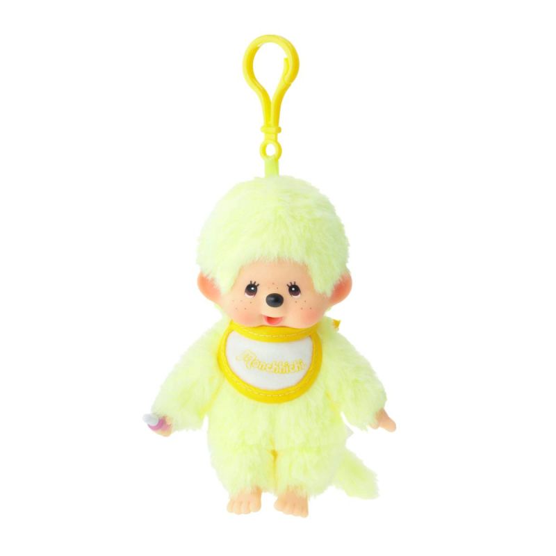 Bandai Monchhichi Lacie Satin Bib 14cm Plush Keychain (Assorted Characters)