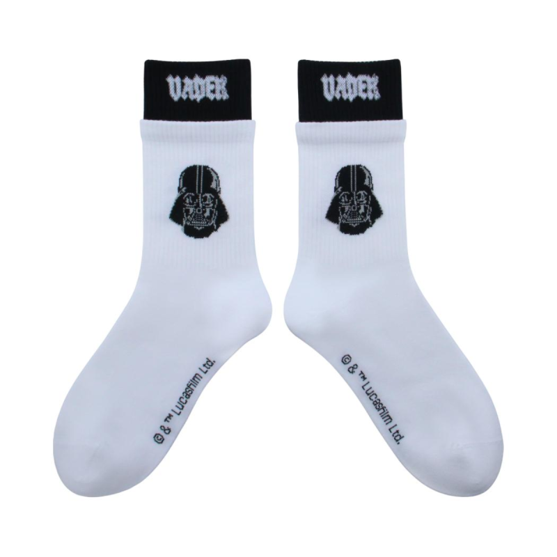 Star Wars Darth Vader White Crew Socks