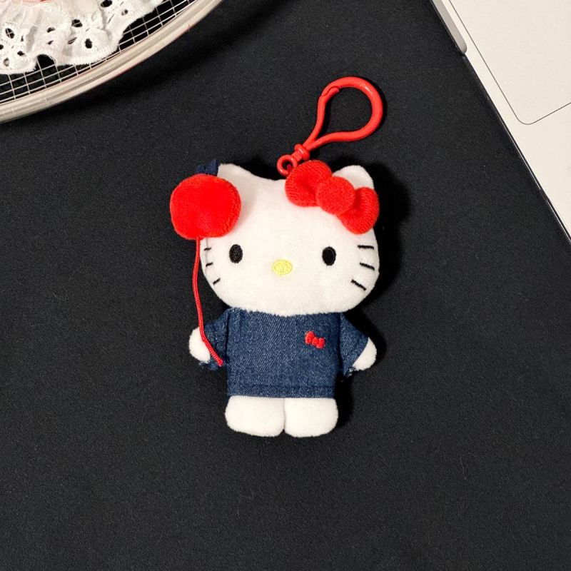 Sanrio Hello Kitty & Friends Classic Collection Denim Apple Balloon Plush Pendant