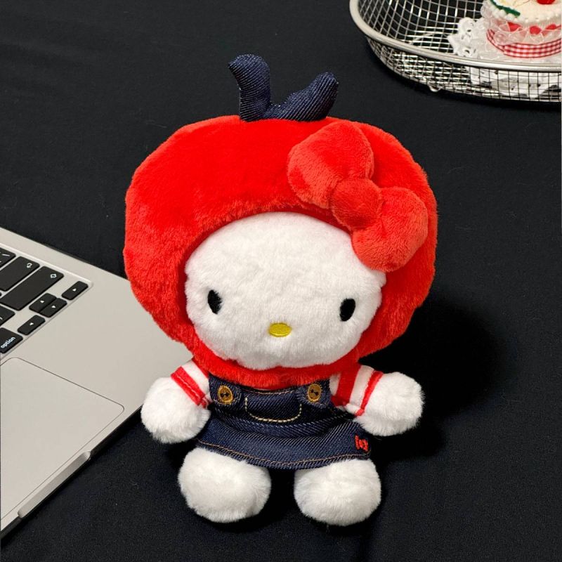 Sanrio Hello Kitty & Friends Classic Collection Denim Apple Hat 8 Inch Plush Soft Toy