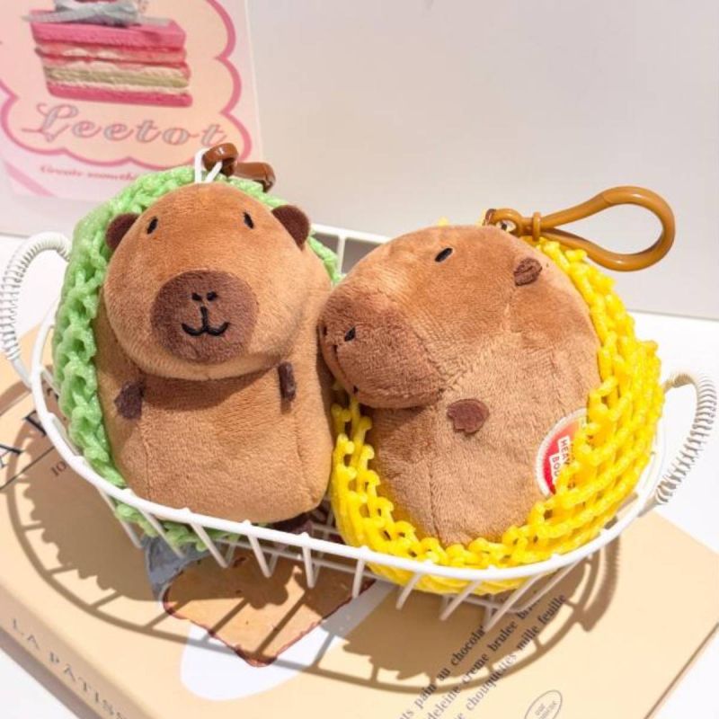 Capybara Mimi Bara Fruits Plush Pendant (Guava)