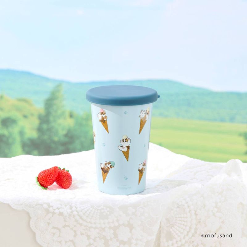 Mofusand Ice Cream Collection Blue Coffee Travel Mug