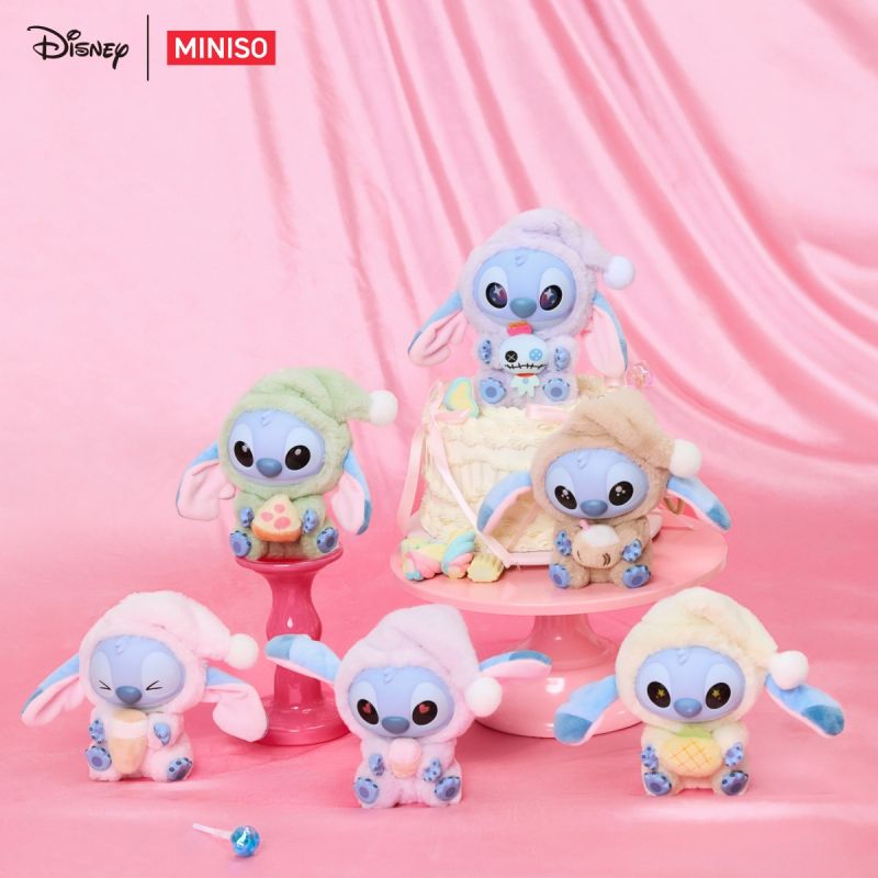 Disney Stitch Eat Something Before Sleep Collection Vinyl Face Plush Blind Box