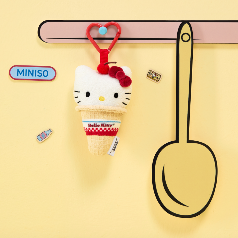 Sanrio Hello Kitty & Friends Retro Diner Ice Cream Cone Plush Pendant