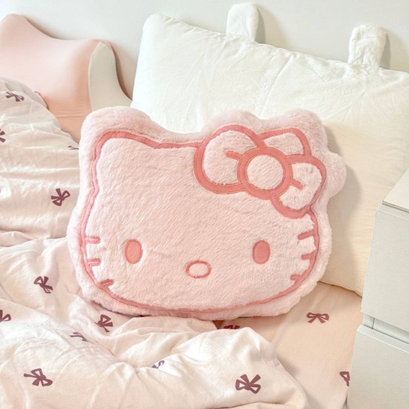 Sanrio Hello Kitty & Friends Hello Kitty Pink 18 Inch Head Shaped Pillow