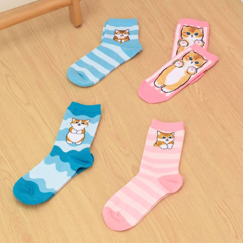 Mofusand Ice Cream Series Blue Socks