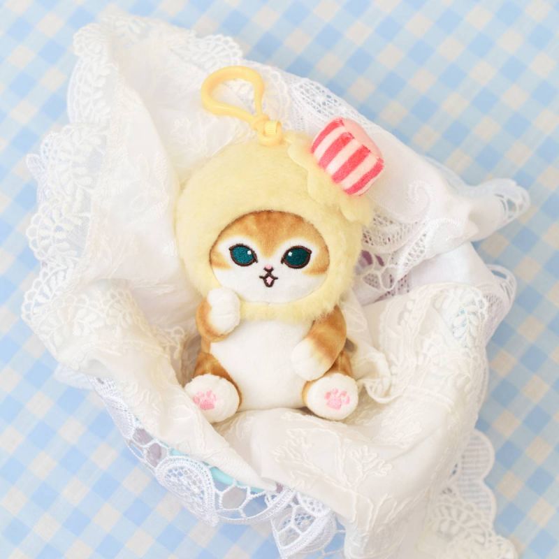 Mofusand Ice Cream Collection Yellow Hat Plush Pendant