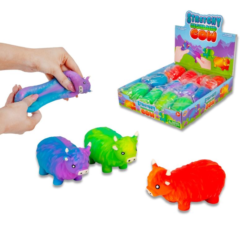 HGL Stretchy Sand Highland Cow Fidget Toy Assorted Colours