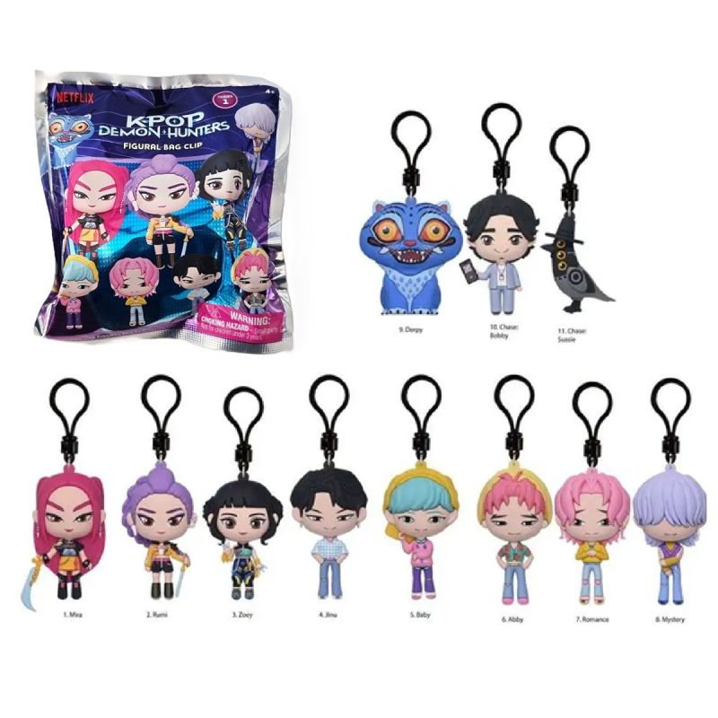 Netflix K-Pop Demon Hunters Series 1 3D Keychain Bag Clips Blind Box Bag