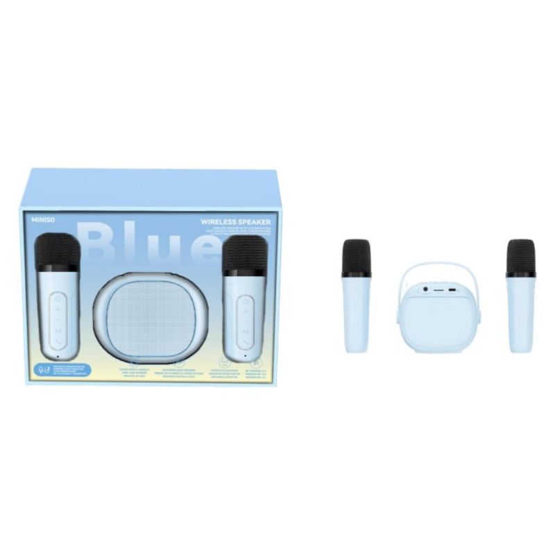MINISO Macaron Series Blue Wireless Speaker with 2 Microphones Model A16