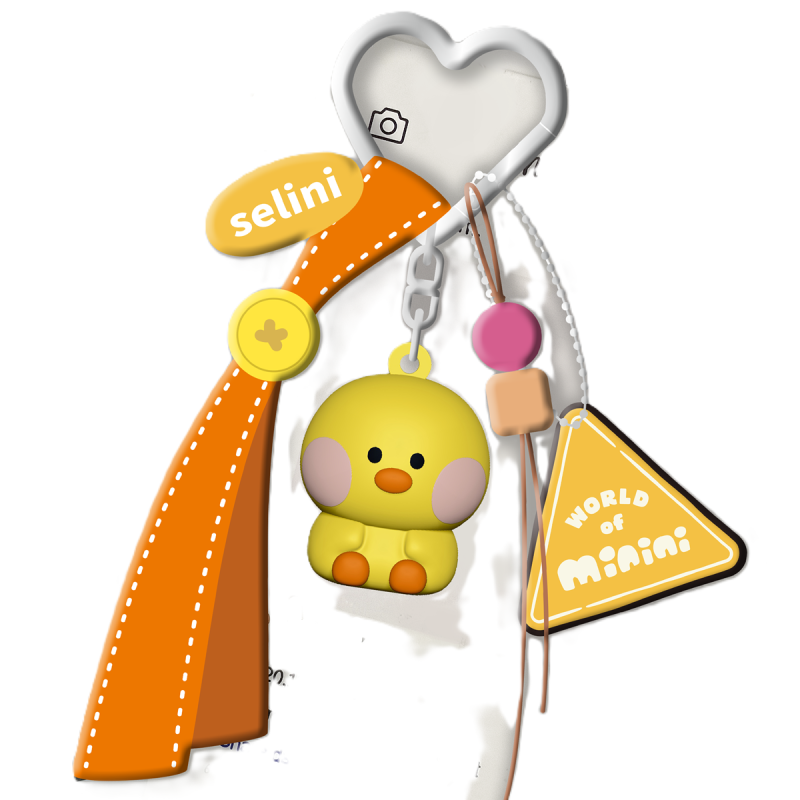 Minini Collection Dopamine Sitting-Posture 3D Keychain Selini Character