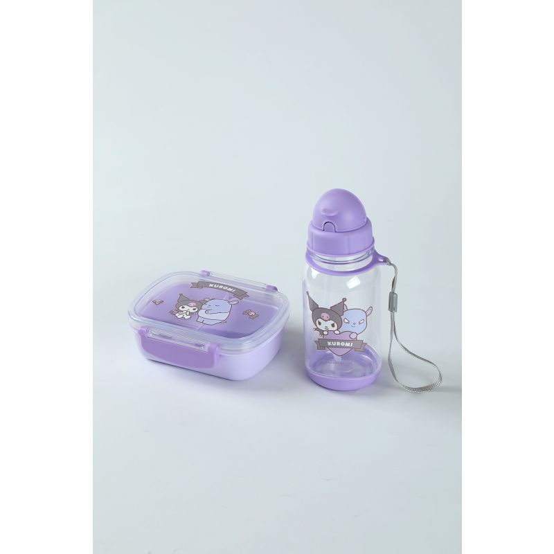 Sanrio Hello Kitty & Friends Kuromi Bento Box & Water Bottle Set