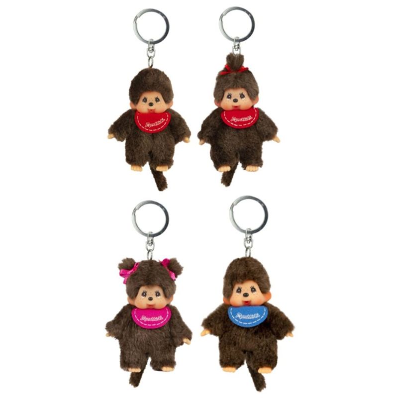 Bandai Monchhichi Classic 10cm Plush Keychain (Assorted Characters)
