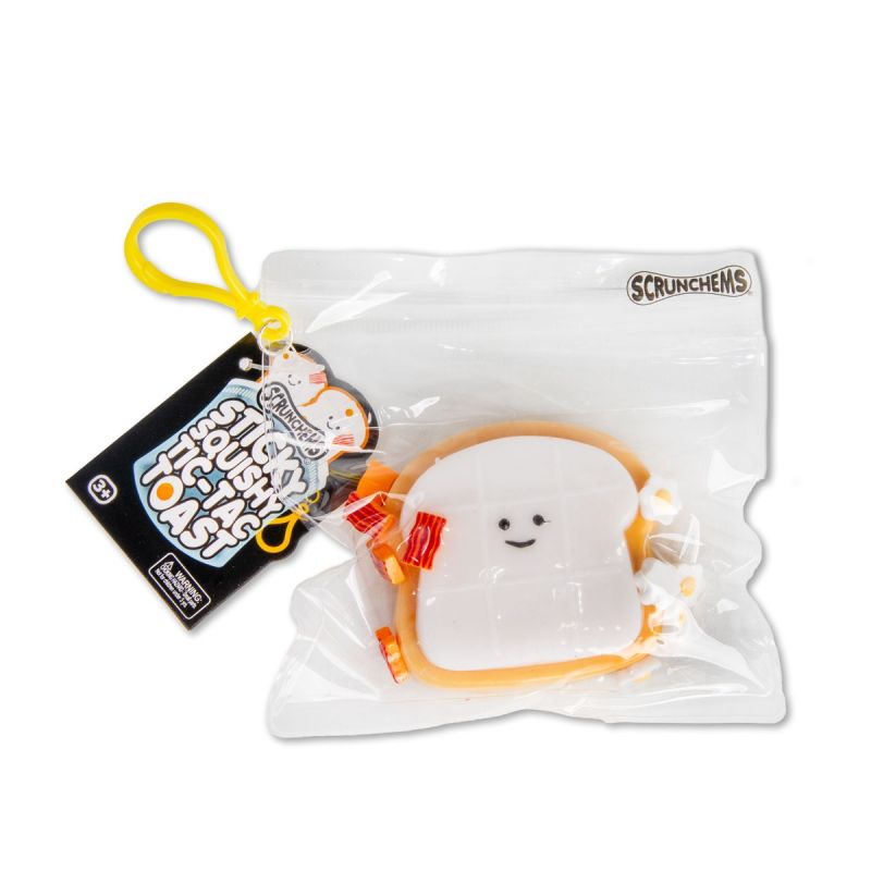 Scrunchem Sticky Tic Tac Toast Fidget Toy Pendent
