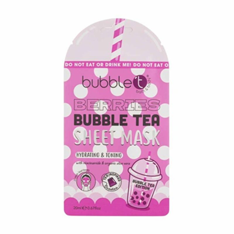 Bubble T Cosmetics Face Sheet Mask Berries With Aloe Vera & Niacina