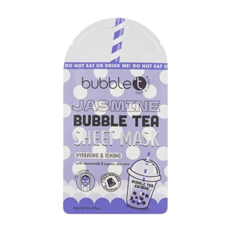 Bubble T Cosmetics Face Sheet Mask Jasmine With Aloe Vera & Niacina
